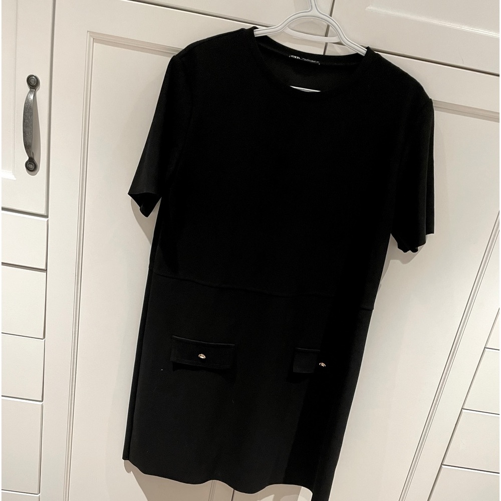 Zara black preppy sheath dress